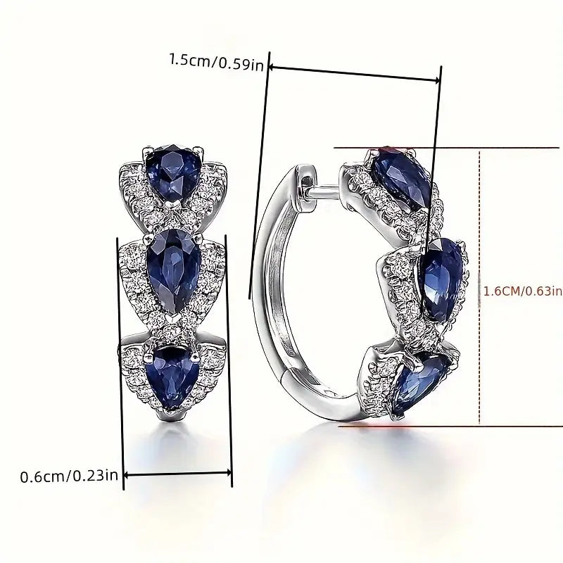Brincos Royal Sapphire Crest