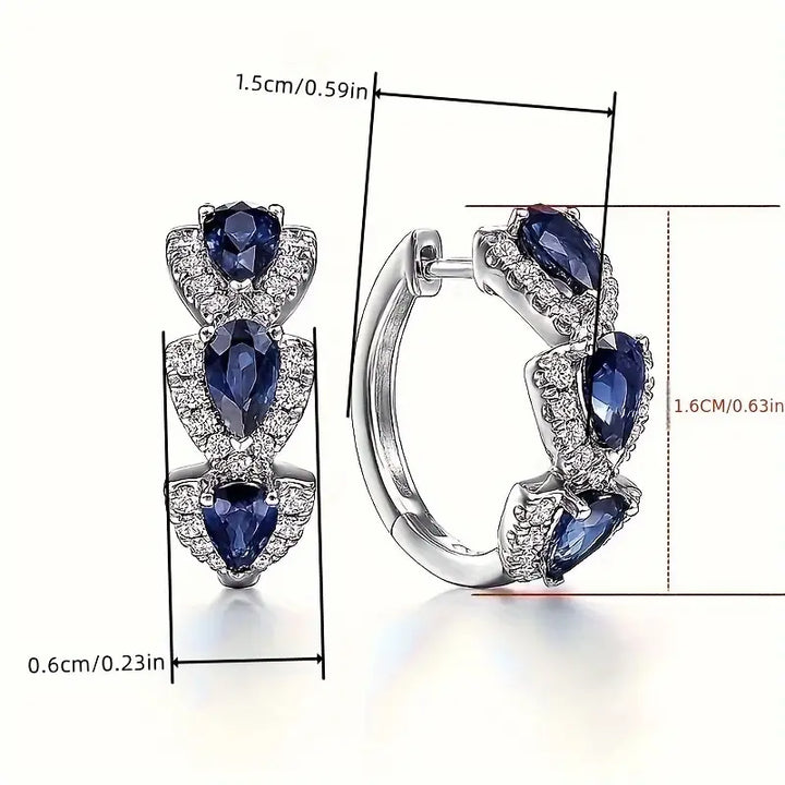 Brincos Royal Sapphire Crest