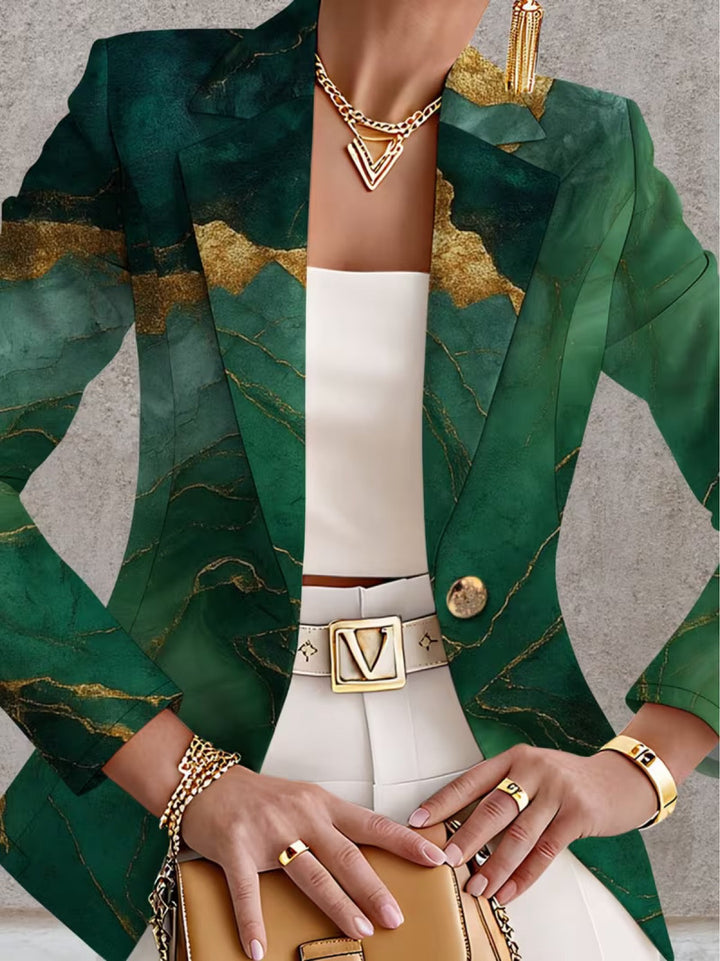 Honorine™ | Blazer de Mármore Esmeralda