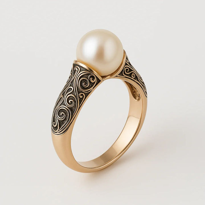 Anel Vintage com Pérola Elegante