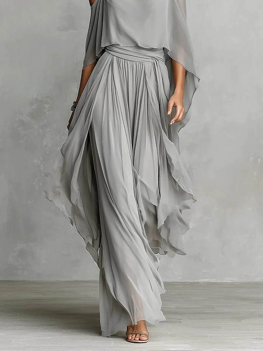 Isabela | Conjunto Fluido Cinza