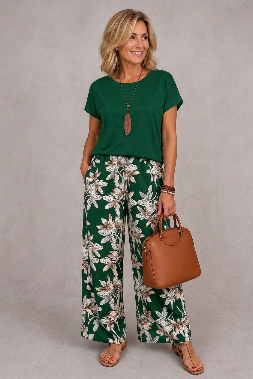 Rosie | Conjunto Floral Elegante de Dois Peças