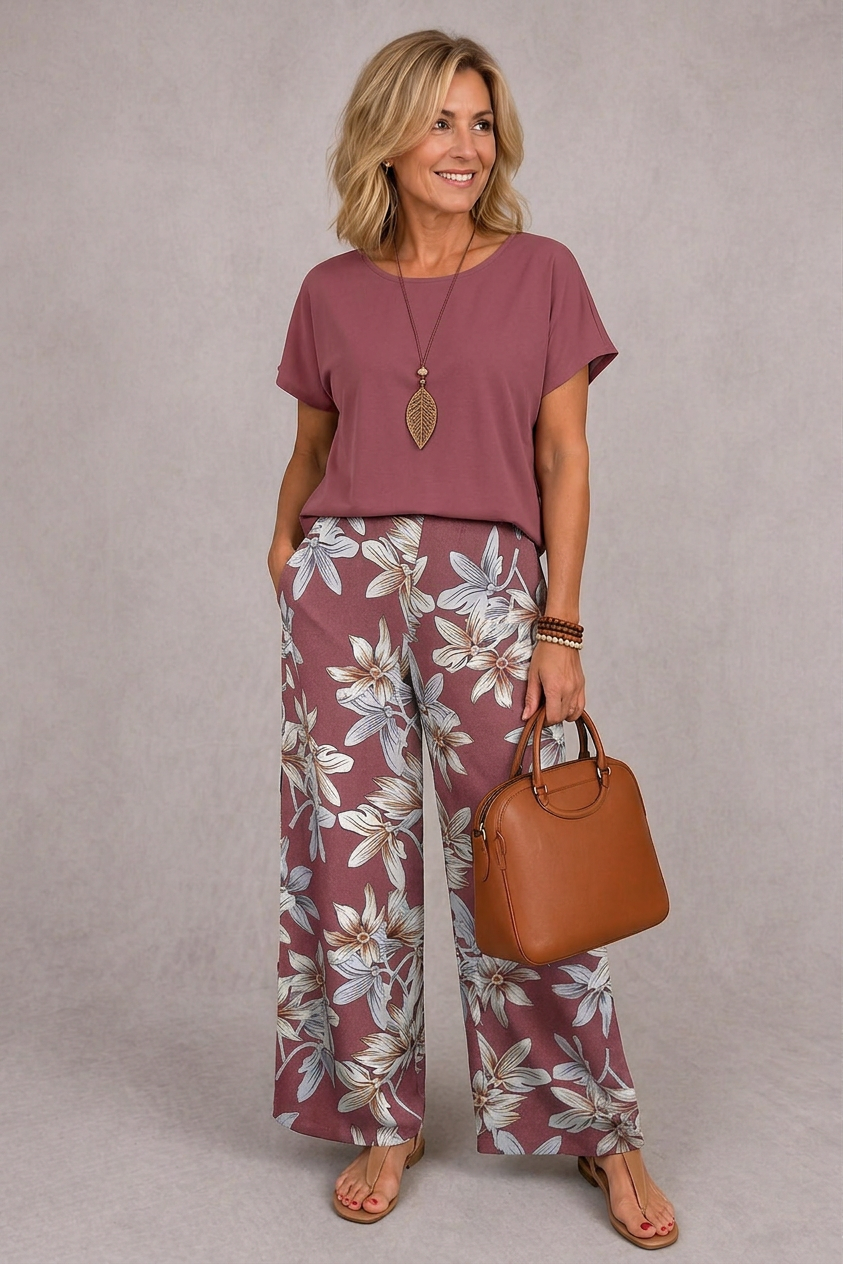 Rosie | Conjunto Floral Elegante de Dois Peças