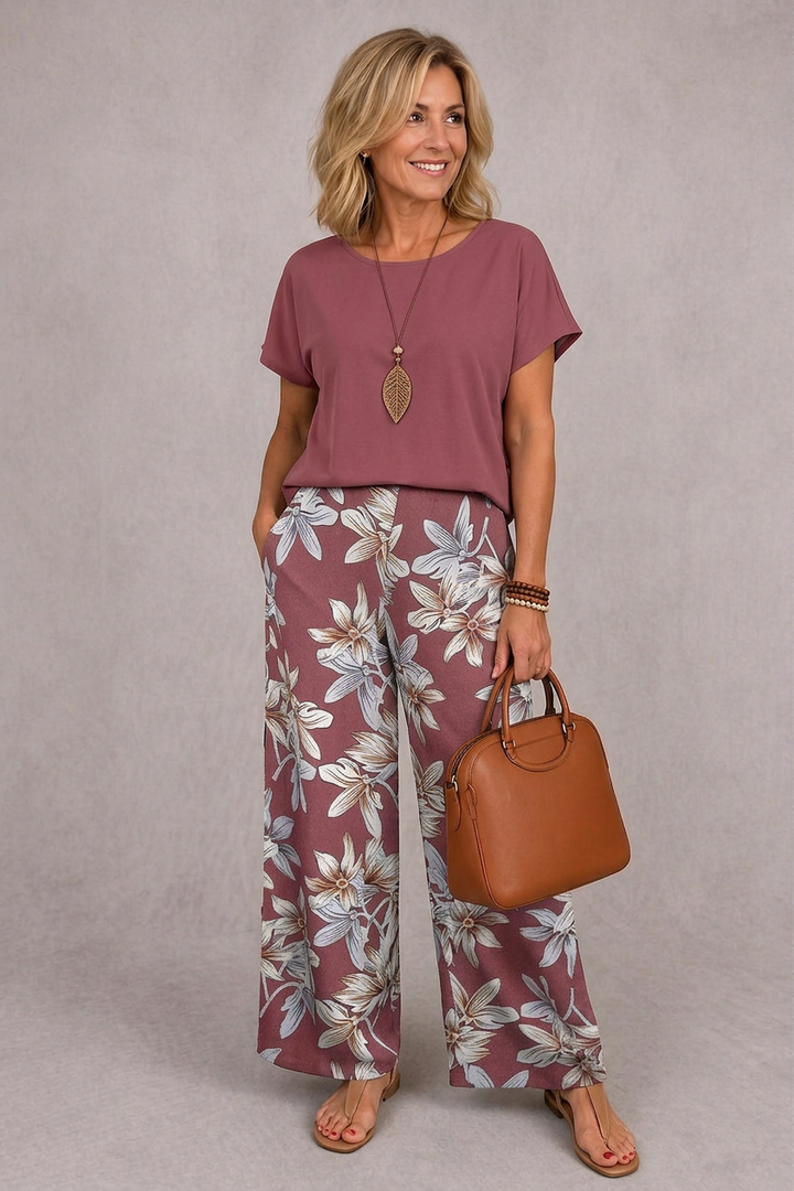 Rosie | Conjunto Floral Elegante de Dois Peças