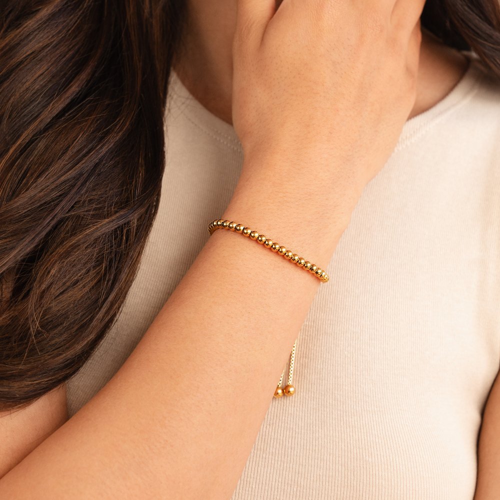 Pulseira de Ouro com Contas Nila