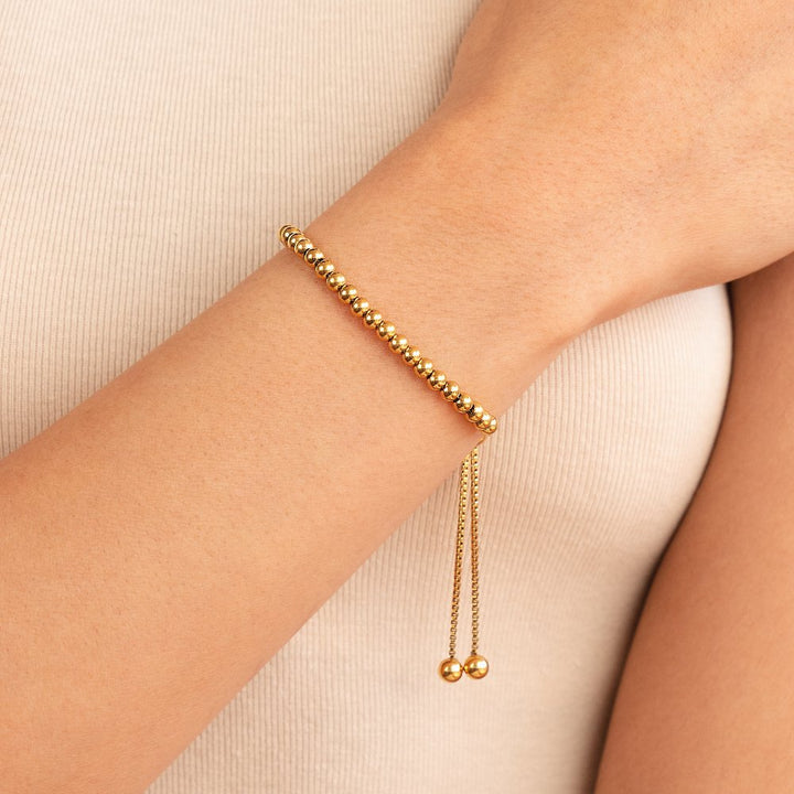 Pulseira de Ouro com Contas Nila