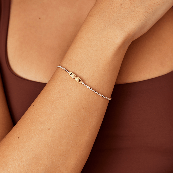 Pulseira Niyah Cristal Dourado
