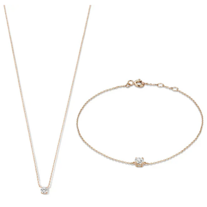 Conjunto Dourado Cléa com Cristal Moissanite