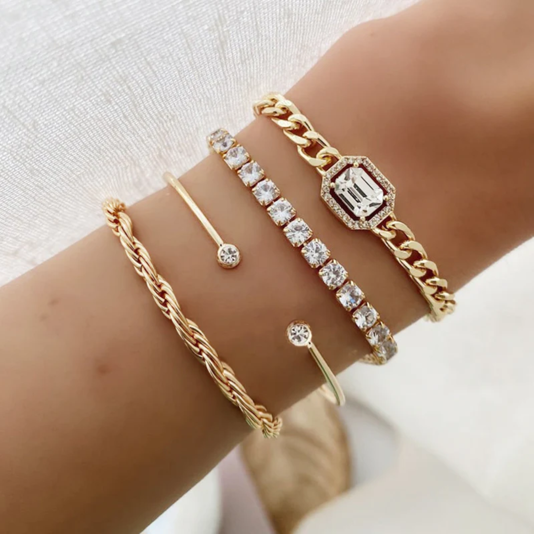 Conjunto de Pulseiras Venus com 4 Peças