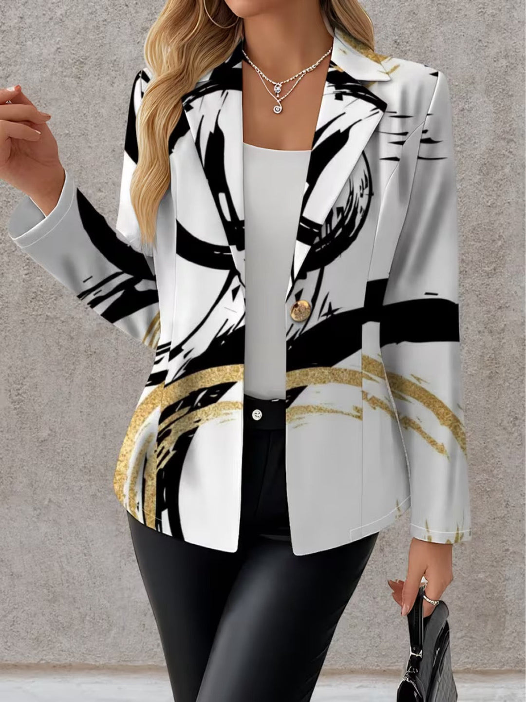 Noemine™ | Blazer Abstract Brushstroke