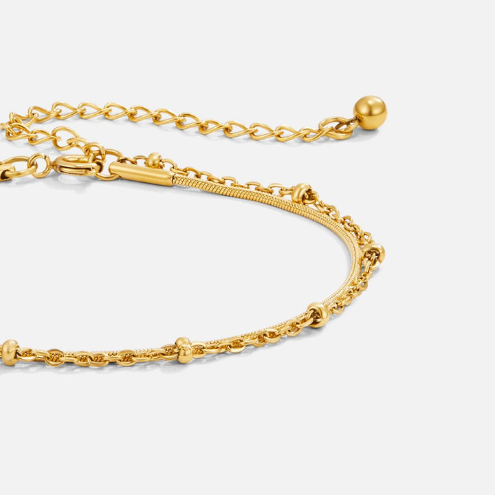 Pulseira Camadas de Ouro Pia