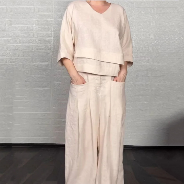 Noa | Conjunto Minimalista Solto de Duas Peças