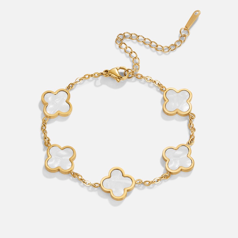 Pulseira de Trevo Branca